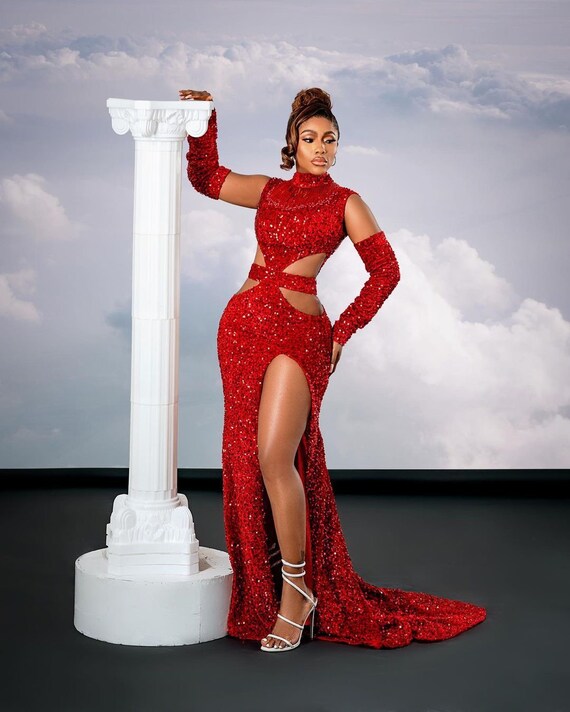 Turtle neck ball gown cheap