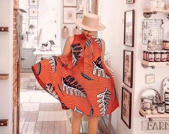 Ankara Short Gown - Etsy Australia