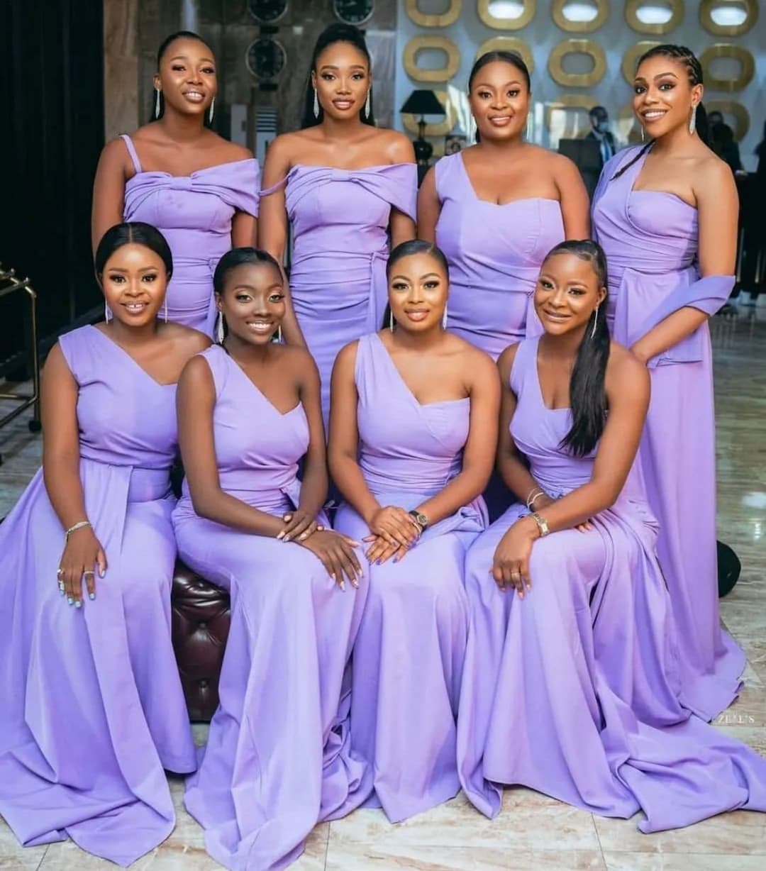Purple Bridesmaid Dresses, Sexy Long One Shoulder Gown, Matching Bridal ...