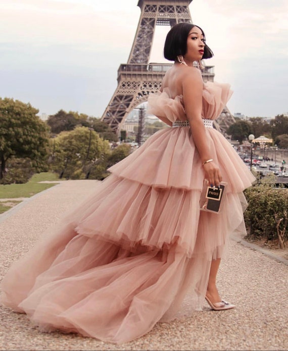Tiered tulle dress top