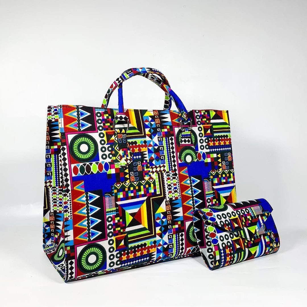 2 in 1 Women Bag, African Print Bag, Ankara Bags for Women, Classy
