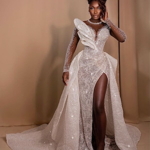 Custom made Wedding Dress, Luxury Prom Dress, Wedding Reception Dress, African Lace Dress, Dinner/Award night Dress, Corset Mermaid Dress