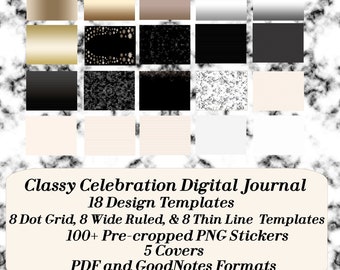 Classy Celebration Digital Journal Kit Instant Download (Updated)