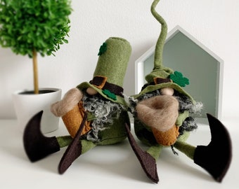 St Patrick's Gnome, Leprechaun Gnome -  Irish Gnome, St.Patrick's Day - DECOR