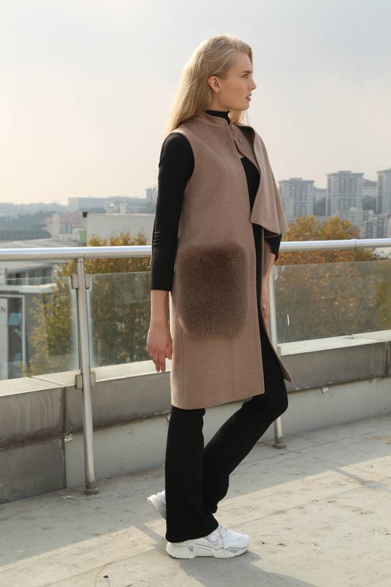 Real Bison Fur Pockets in Both Vest and 