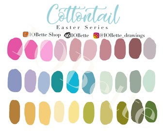 Color Palette Color Swatch Ipad Procreate Tools Easter | Etsy