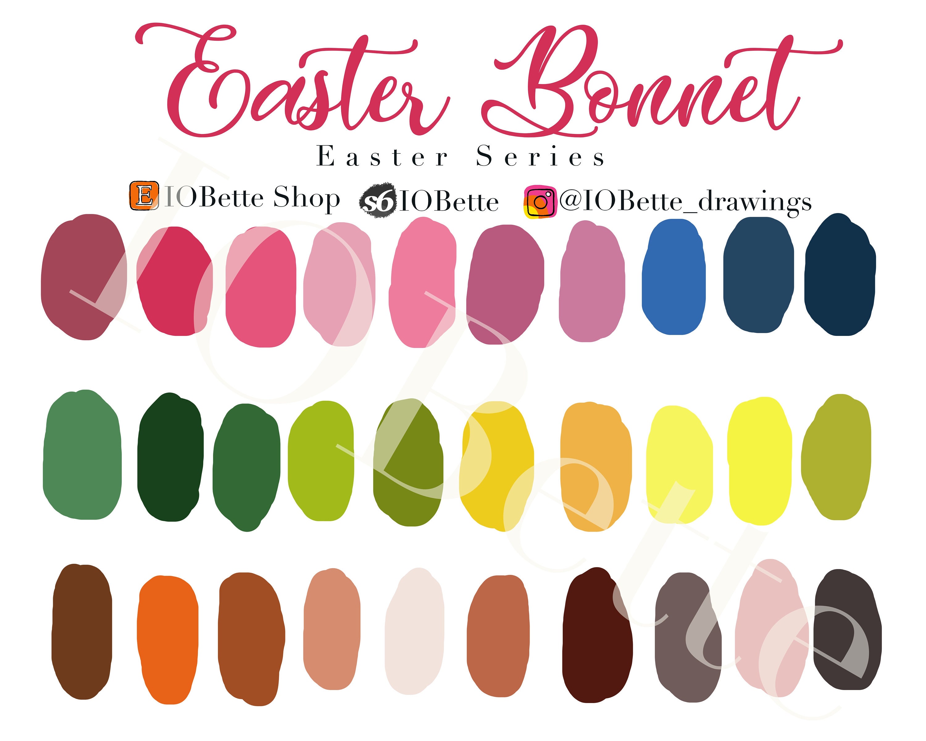 Color Palette Color Swatch Ipad Procreate Tools Easter | Etsy