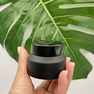 50g empty glass cosmetic jar , luxury glass jar in matte black Bild 4