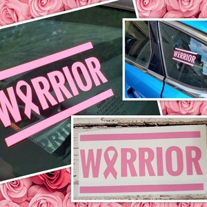Window Decal - Breast Cancer Awareness - Warrior - October - Fighter - Laptop - Tumbler - Car - Vehicle - Window - Sticker