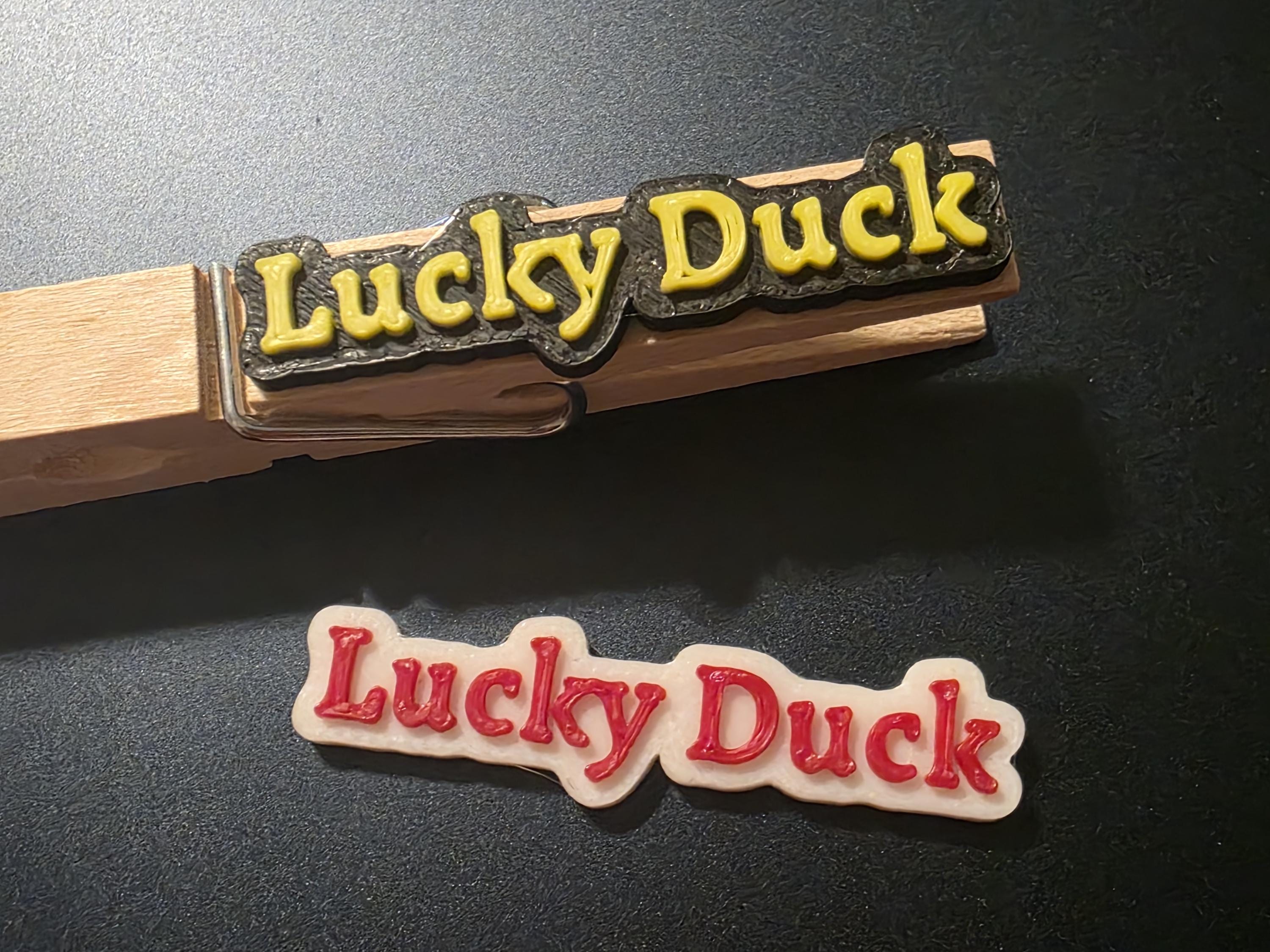 Pin Wording Lucky Duck 3D Printed Cheer Pin Wording Set of 10 | DIY Cheerleading ...