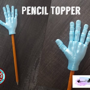 3D Flexi Factory Hand Pencil Topper with Moving Parts Fidget Toy - Desk - Gift - Present - Authorized Seller – Articulated