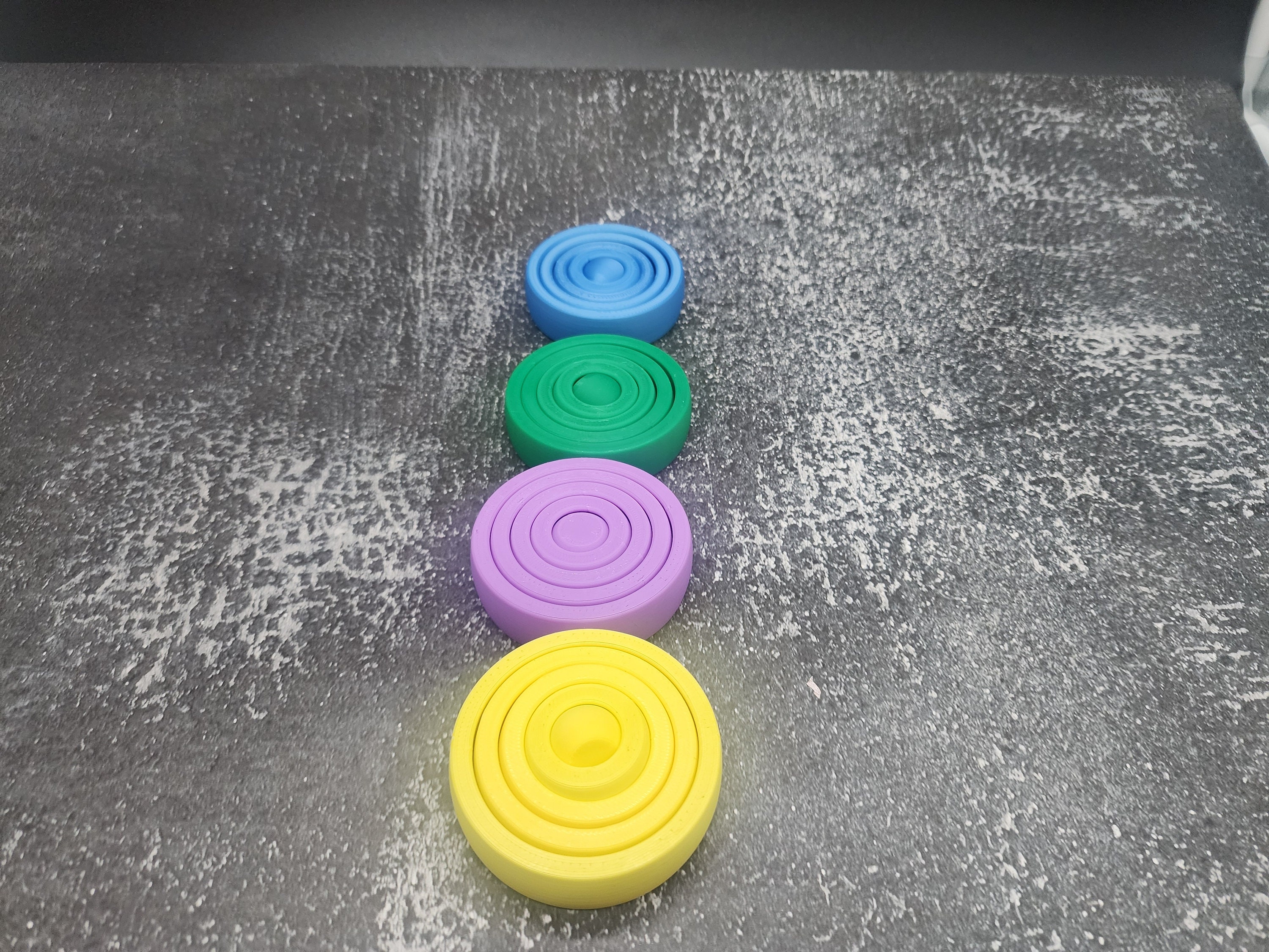 2.25" - 3D Printed Fidget Circle - Round Rotating Rings - Etsy