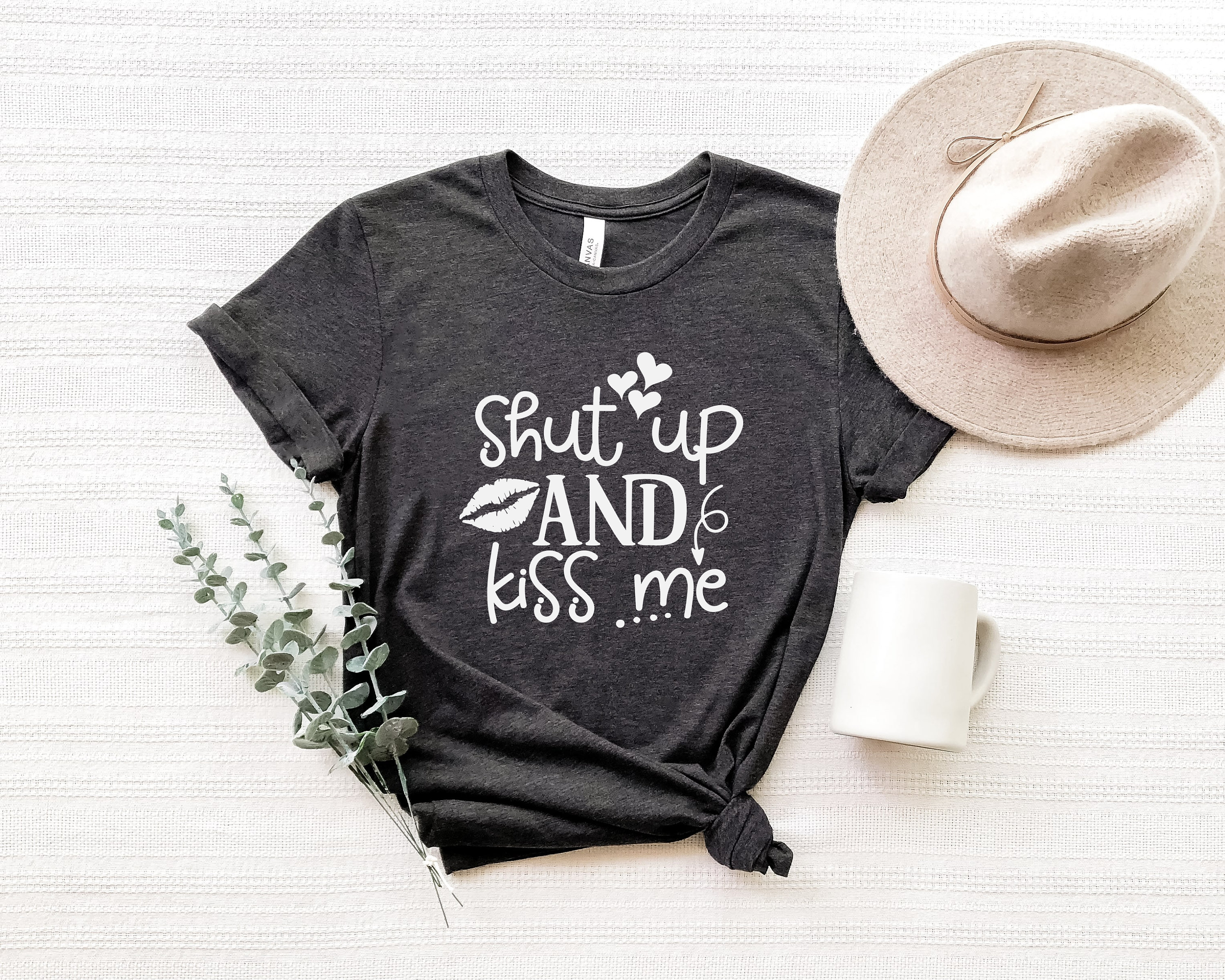 Shut Up And Kiss Me Shirt-Cute Valentine's Day Shirt-Women's Valentine TShirt-Women's Shirt-Gift For Her-Valentine Gift-Shirts For Women
