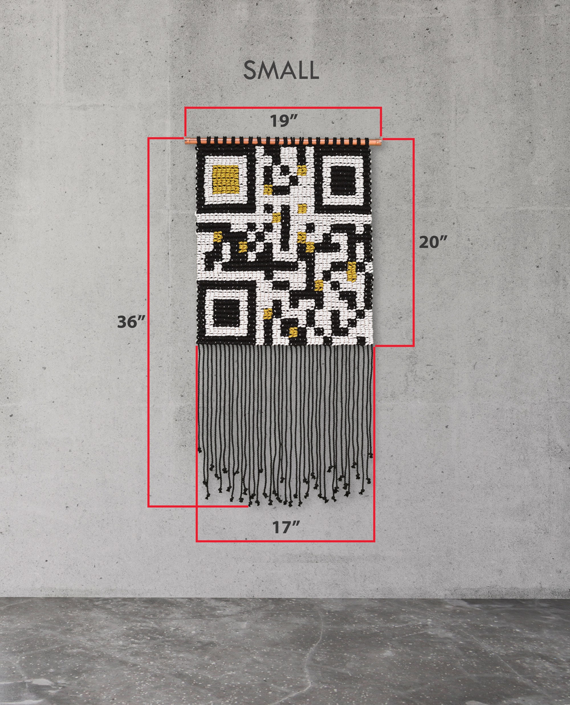 Custom QR Code Macrame Wall Hanging: Personalized Fiber Art - Etsy