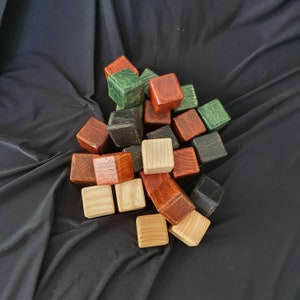 Finished and dyed first class wooden cubes, Waldorf Inspired wood cubes, Homeschool education tools, Educational material, wood unit cubes