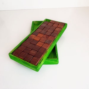 Wooden unit cube blocks for mathematics education. Educational blocks, game and educational tool, montessori material, counting cubes