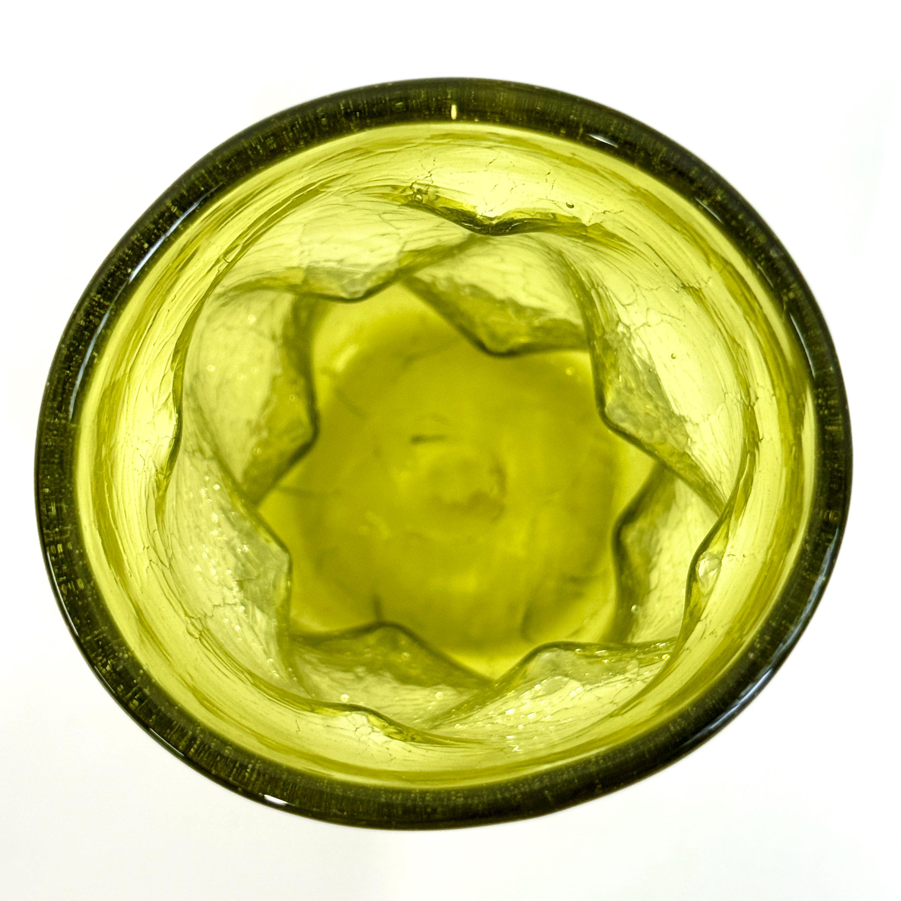 Blenko Crackle Glass Dimple Glasses 418L - Etsy