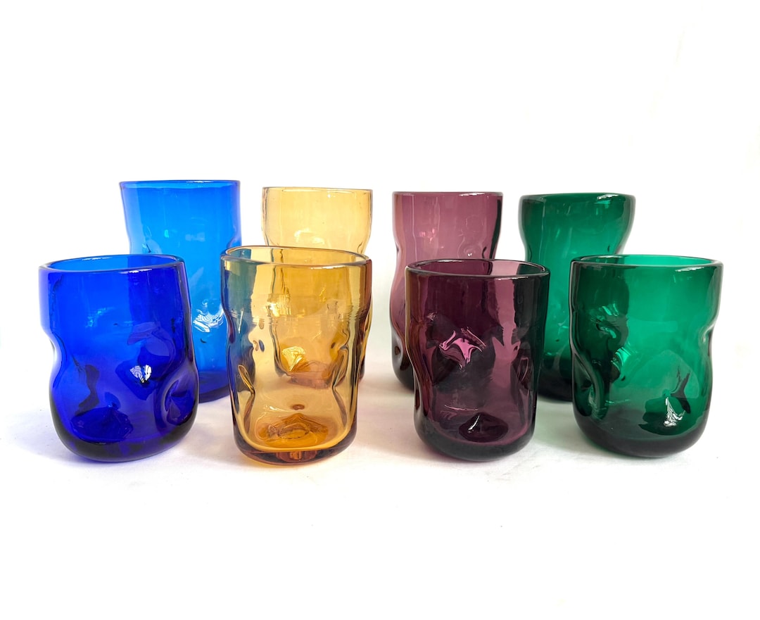 Blenko Dimple Glasses 418L and 418S