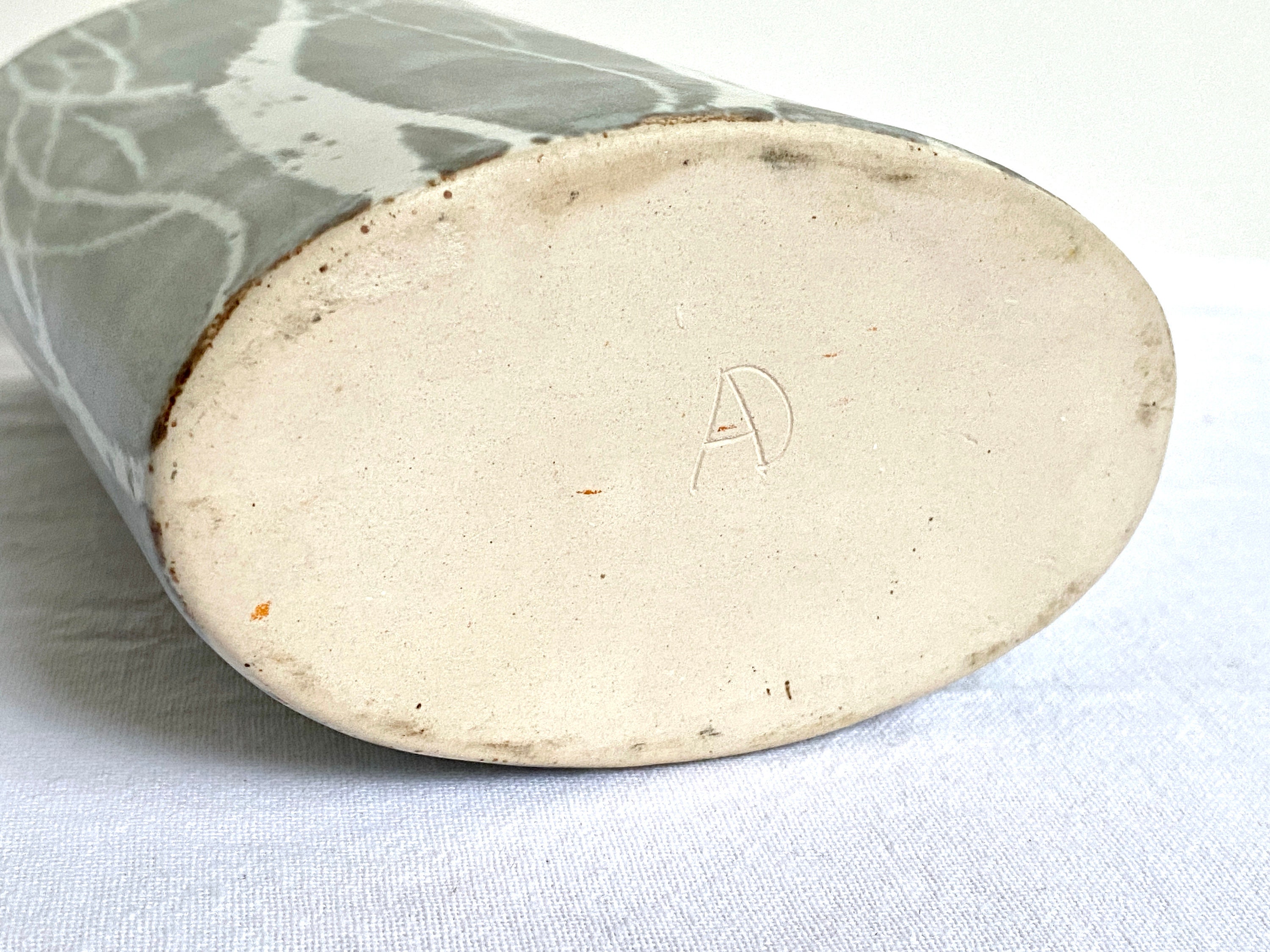 Vintage Andersen Design Oval Vase, Gray Birch, MCM Design, Made in USA ...