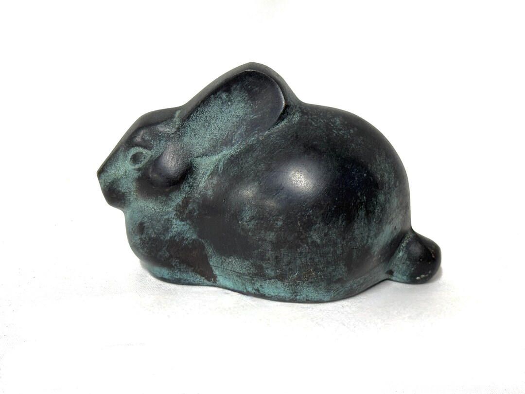 Vintage Japanese Hand Cast Bronze Rabbit - Etsy