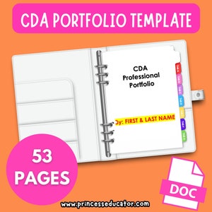 CDA Portfolio Template (child Development Associate) Etsy