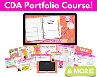 CDA Portfolio Webinar Course Bundle (CDA Portfolio Template) For Early Childhood Educators/Childcare Teachers