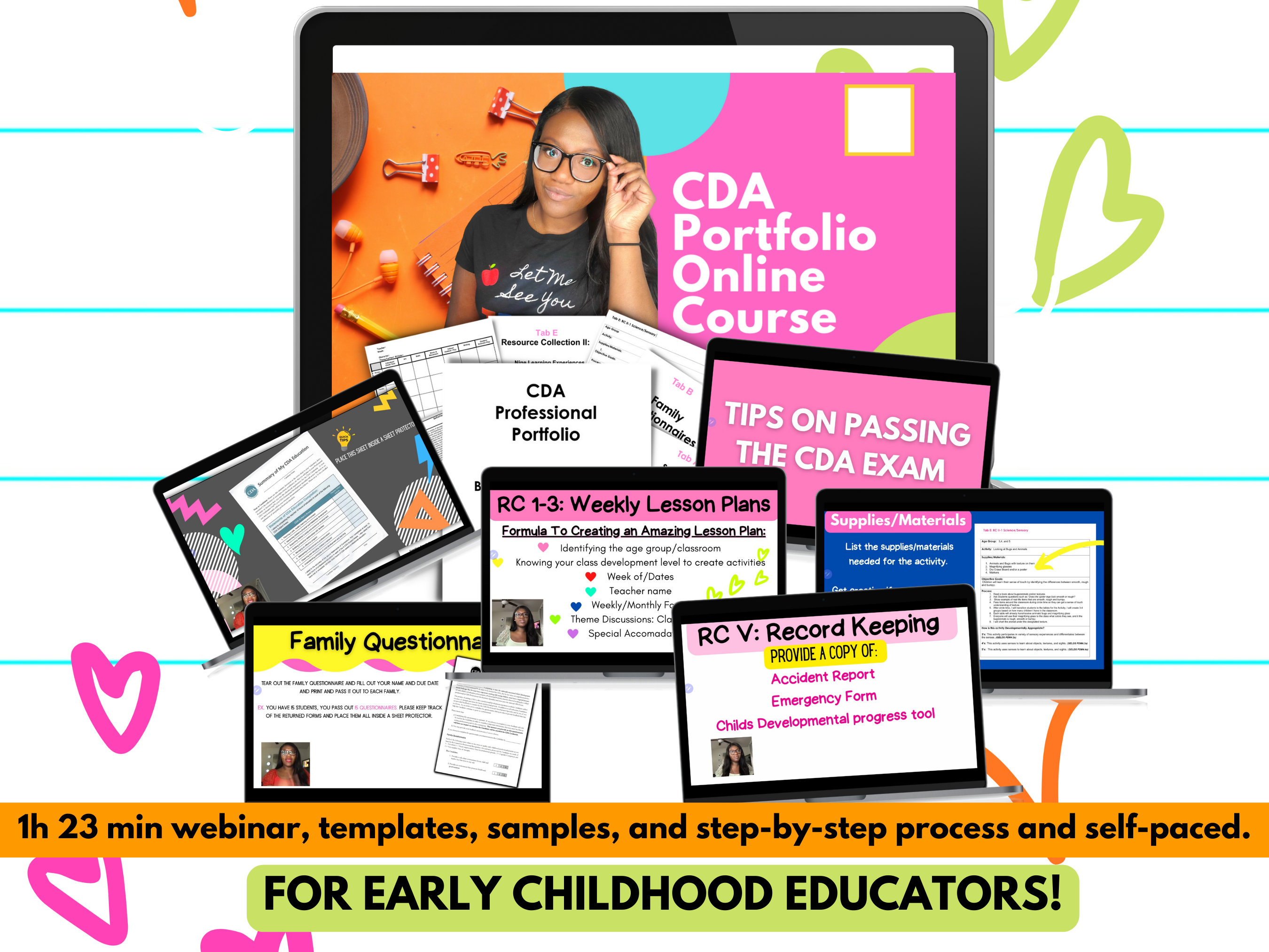 cda-portfolio-webinar-course-bundle-cda-portfolio-template-etsy