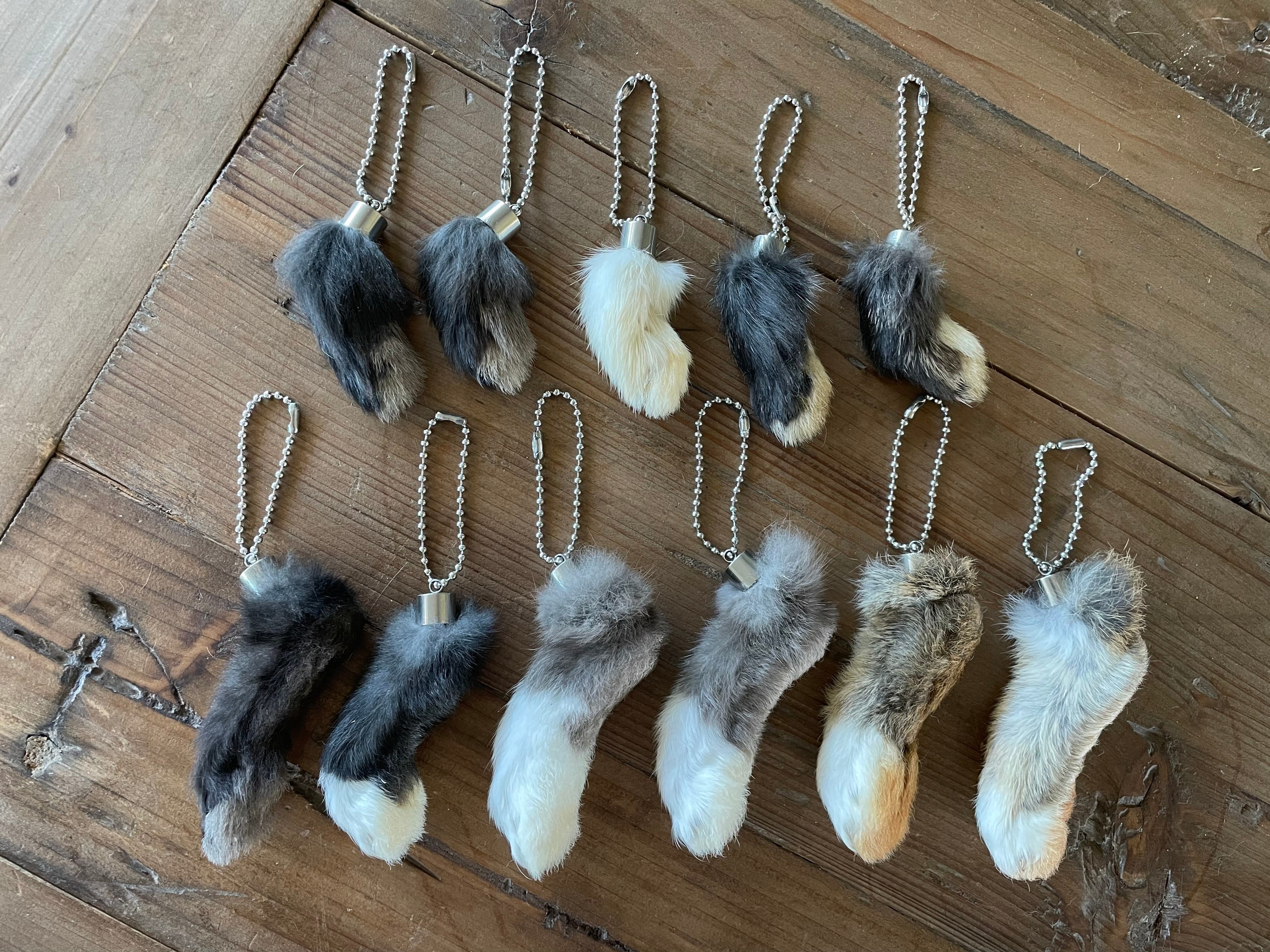 Real Rabbit Foot Keychains Sustainably Sourced Etsy