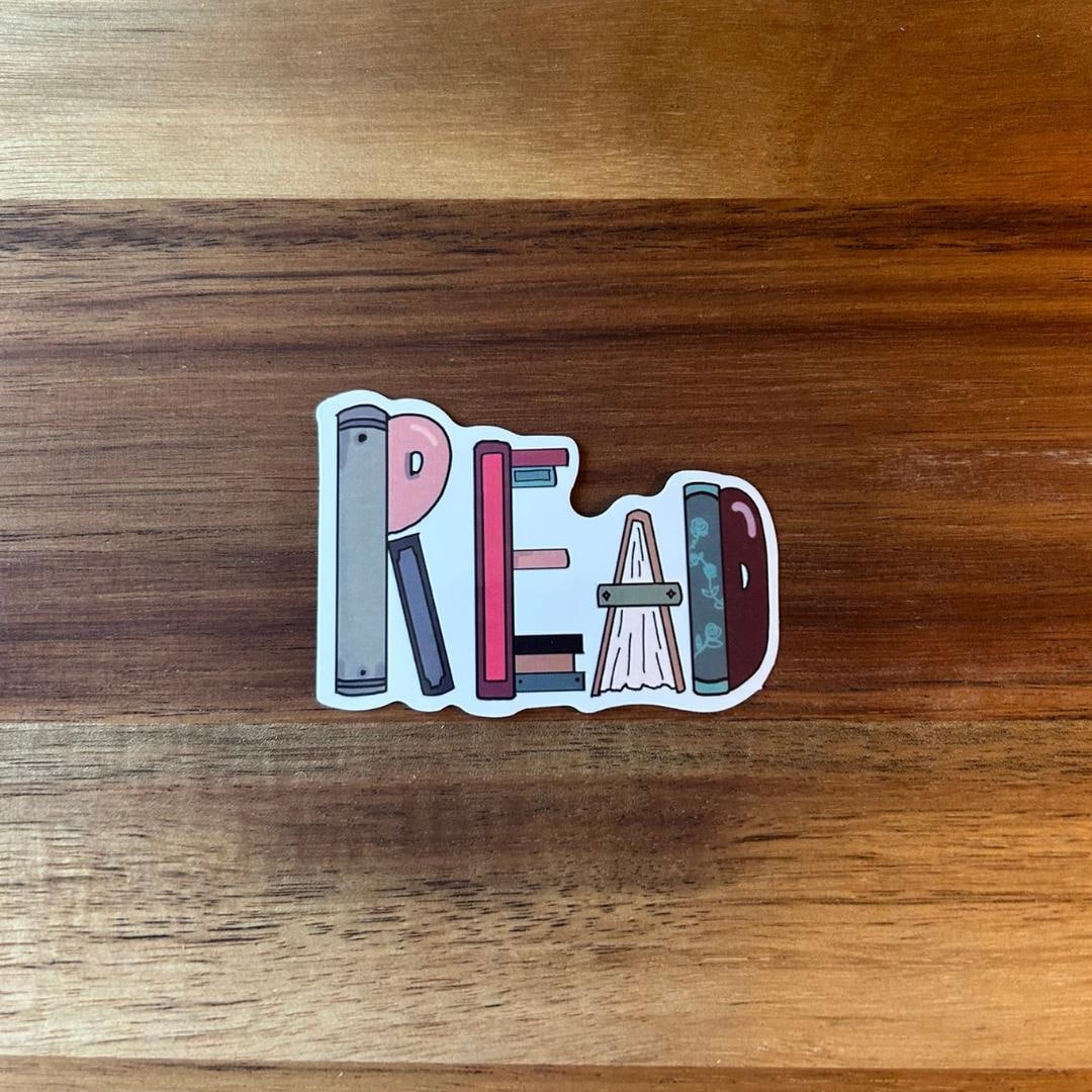 Stiker Let's Read READ Sticker - Etsy