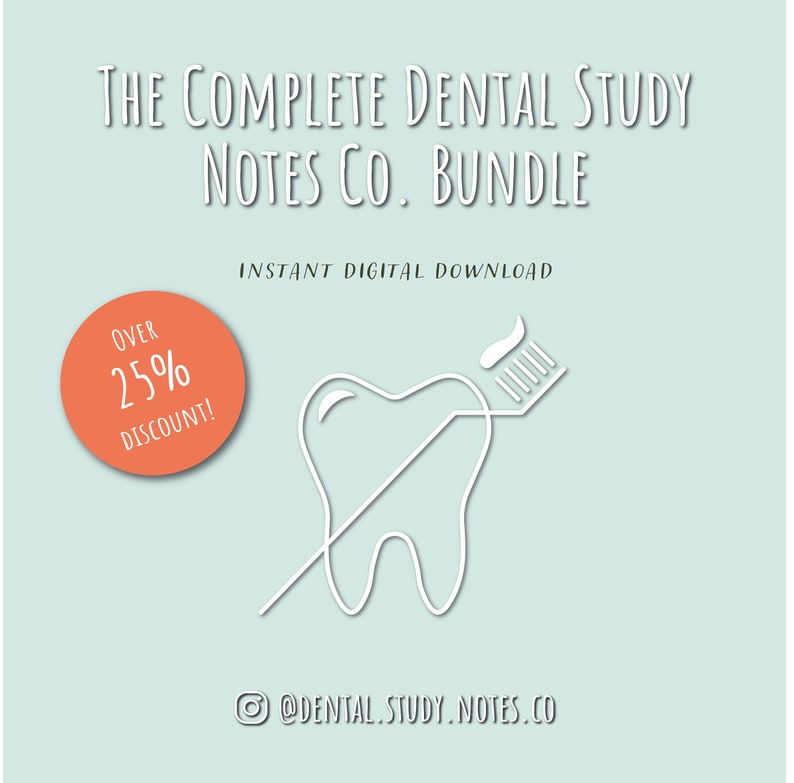 The Complete Dental Study Notes Co. Bundle. 26 Pages of Anatomy ...