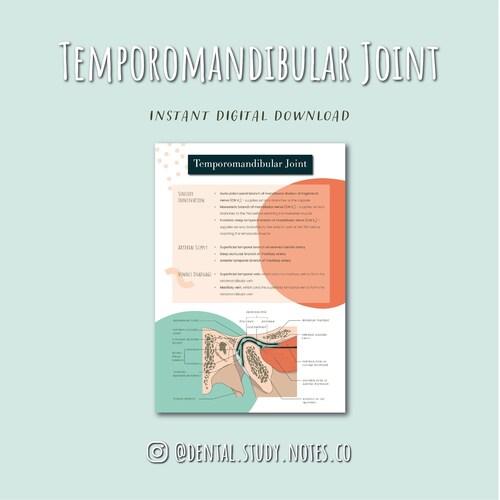 Temporomandibular Joint TMJ Digital Download Etsy