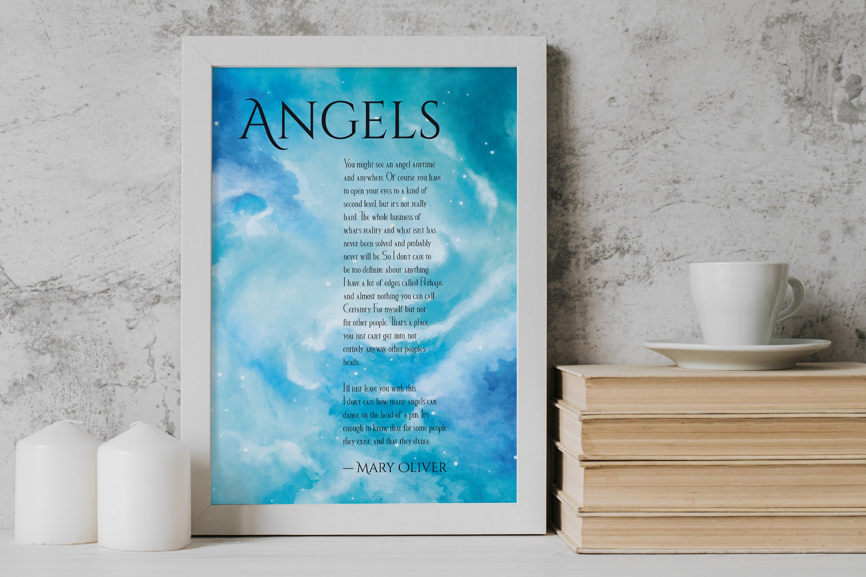 Angels Poem Print By Mary Oliver Mary Oliver Print Literary Art Il Fullxfull.5594418558 M6hj