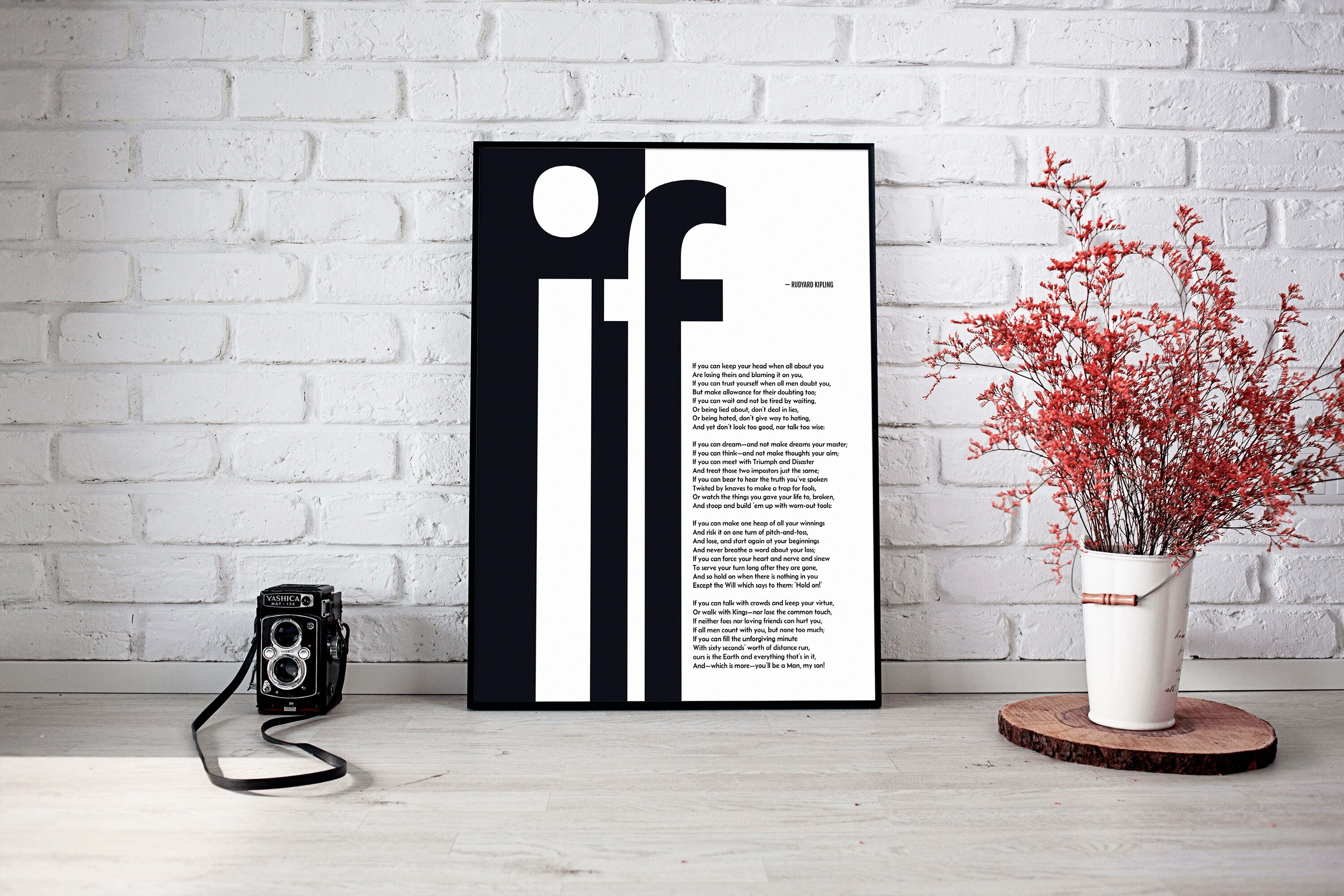 If Printable If Poem Print by Rudyard Kipling, If Printable Poster Minimalist Font ...