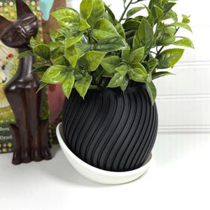 The Wavy Planter, Indoor Blumentopf, Tabletop Planter, Geometrisches Design