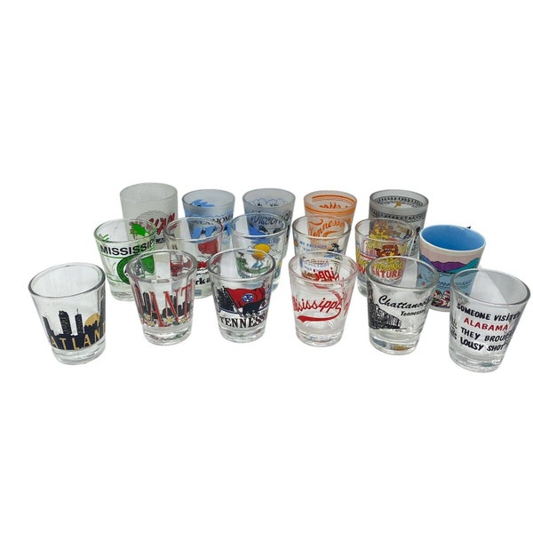 Vintage Shot Glasses Etsy