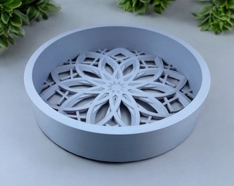 Floral Design Catch All Tray, The Kovi Catch-All Tray, Trinket Dish, Desk Organizer, Drop Tray