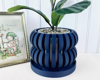Modern Indoor Orchid Planter Pot, Oli Orchid Planter Pot, Elegant and Modern Design with Drainage Tray, Eco-Friendly
