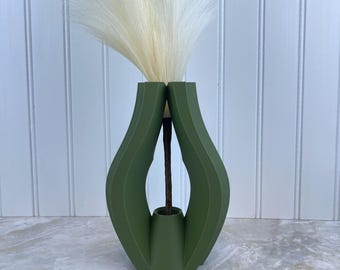 Vaso moderno unico, vaso Krono, vaso per fiori, fiori secchi, decorazione da tavolo per libreria, amanti delle piante, colori multipli