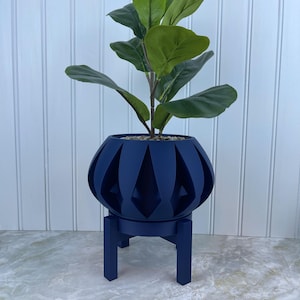 Pot de fleur d'intérieur avec trous de drainage et soucoupe, cache-pot avec support Moki, jardinière, décoration d'intérieur moderne, respectueux de l'environnement