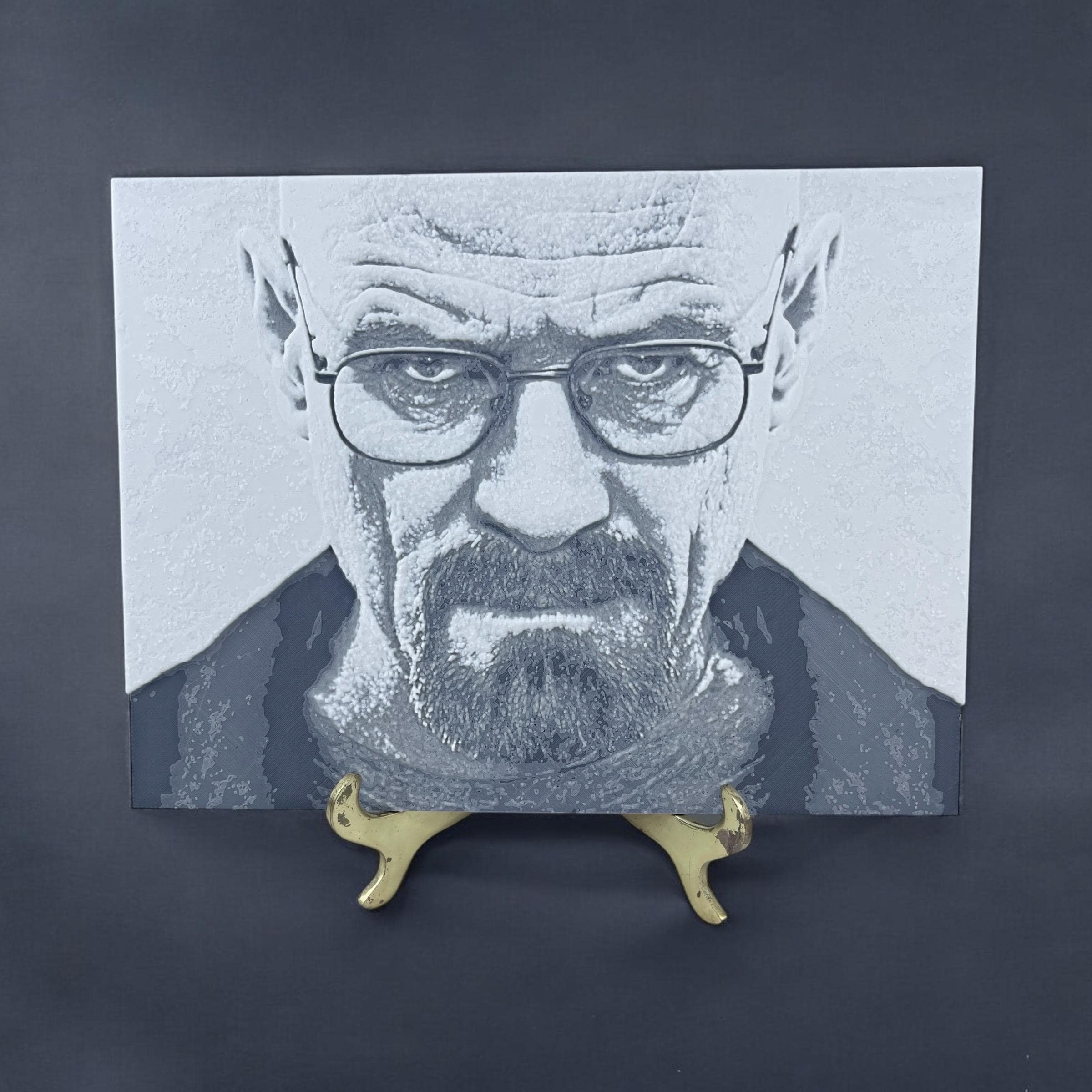 Walter White Heisenberg Wall Art, Breaking Bad, Wall Art, Textured