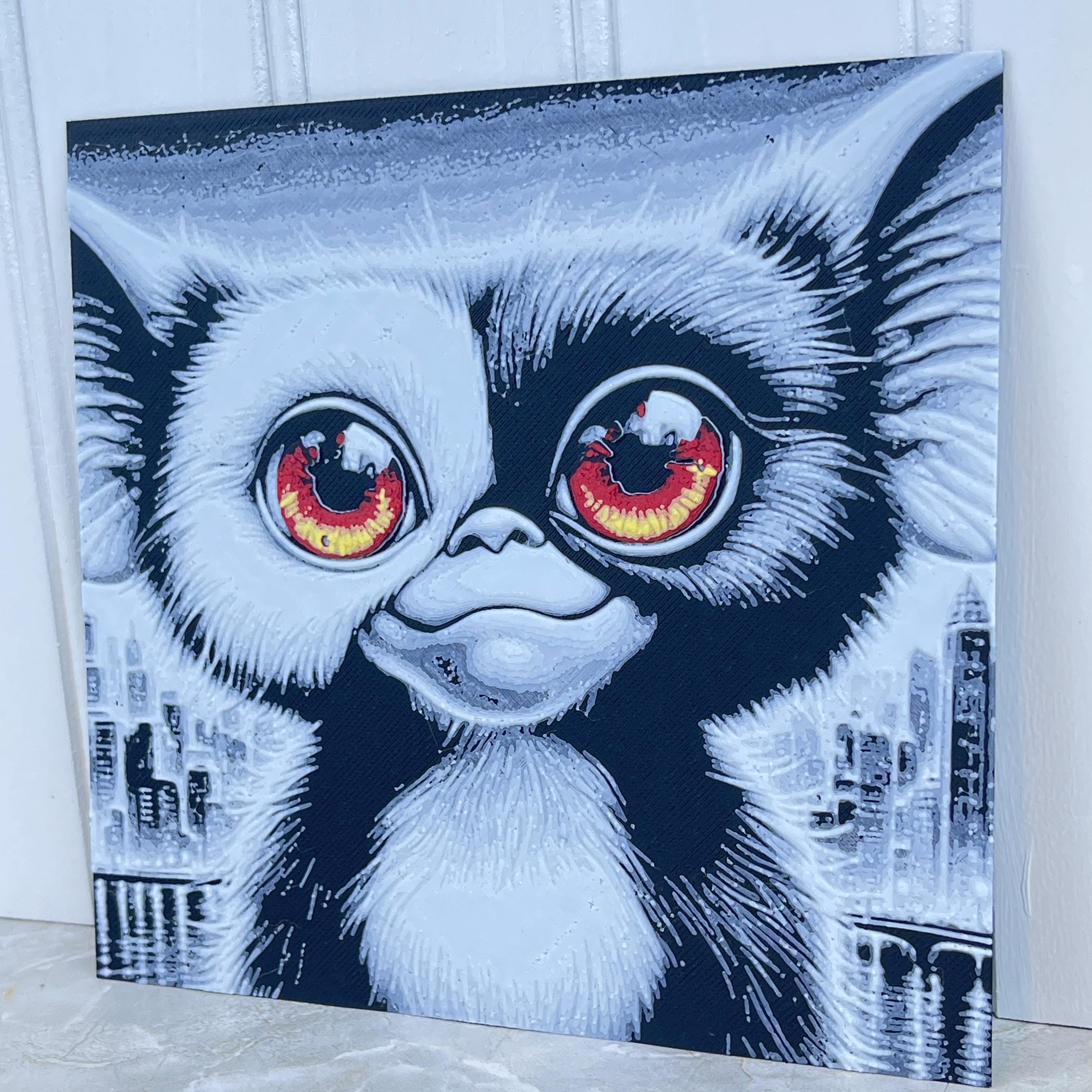 Gremlin Wall Art, Wall, Gizmo, 80s Nostalgia. Classic 80s Movie
