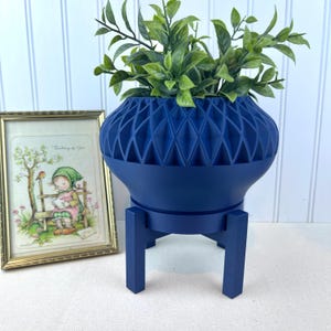 Cache-pot d&#39;intérieur géométrique, cache-pot Ersos, pot de fleur d&#39;intérieur, pot moderne de succulentes et de plantes d&#39;intérieur, plateau de drainage et support