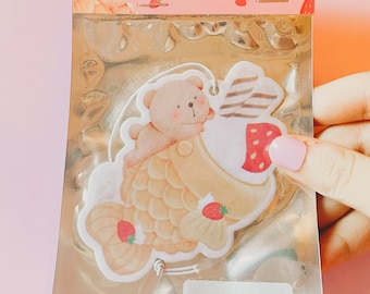 Désodorisant Kawaii Bear, parfum fraise et crème
