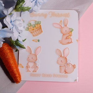 Bunny Harvest Sticker Pack, Kawaii Stickers, Bullet Journal Planner Sticker, Sticker Pack, Cute Bunny Stickers, Sticker Set
