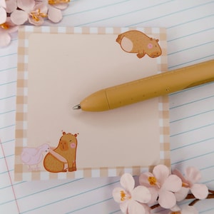 Cute Capybara Memo Pads, Bullet Journaling, Notepad, Stationary, Kawaii Aesthetic, Desk Accessories, Memo Pads, Stationary Gifts,