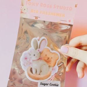 Sugar Cookie Air Freshener, Hanging Air Freshener, Room Air Freshener, Hanging Car Air Freshener, Cute Sakura, Car Charm, Car Diffuser