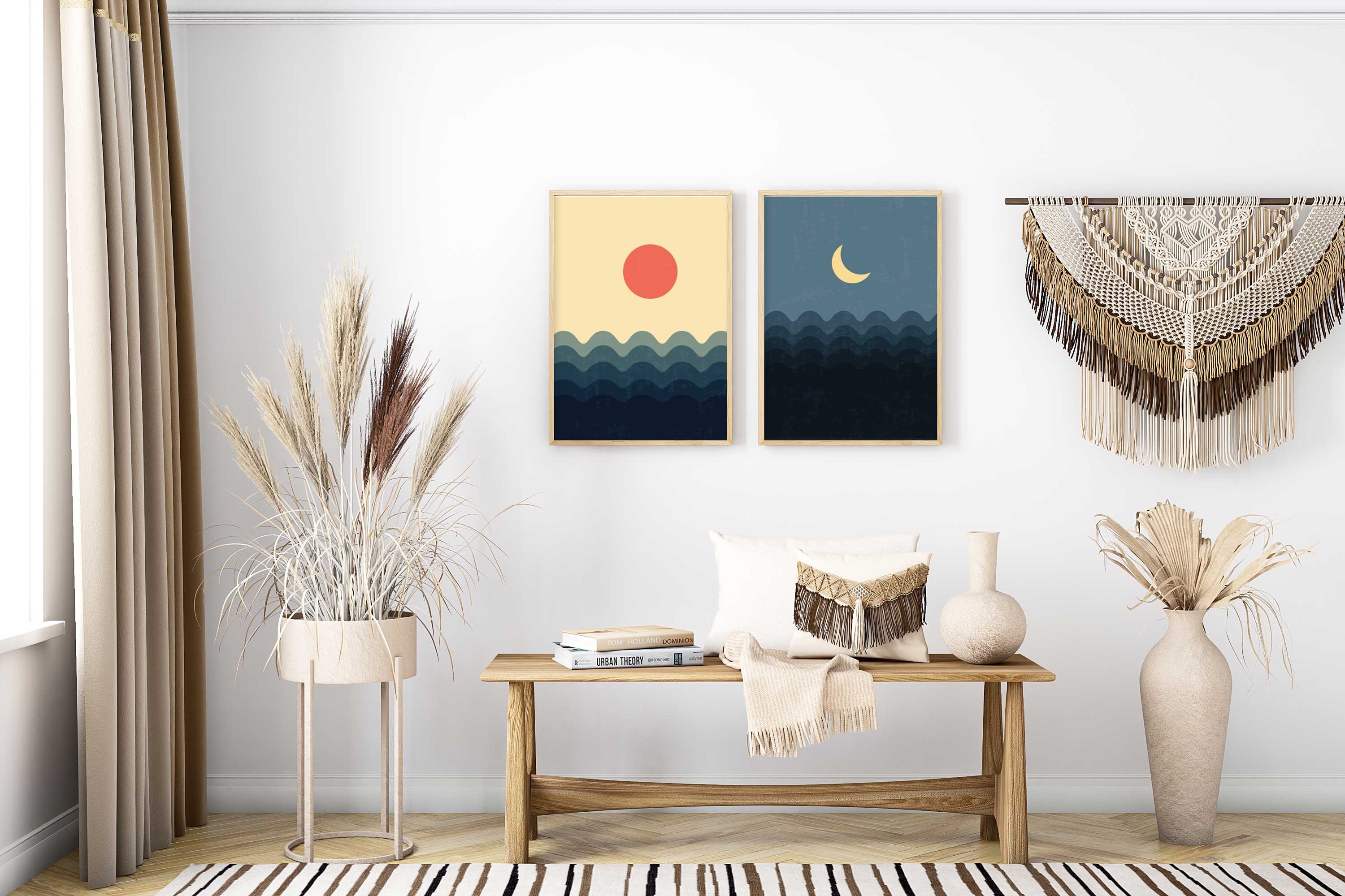 Sun and moon artwork 24 x 36 canvas — BRIANANDREWBYRD