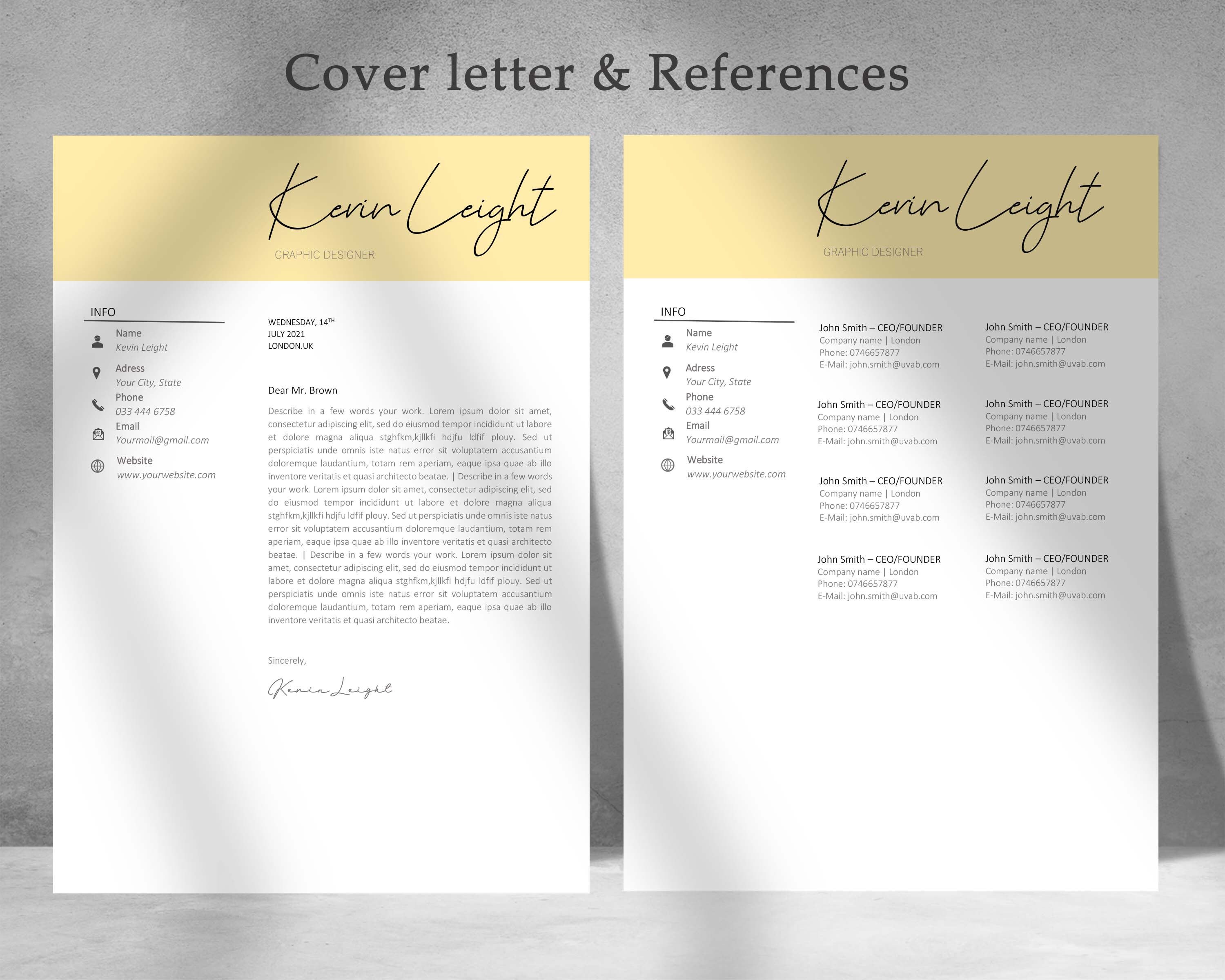 CV Template With Photo Resume Template With Photo CV - Etsy UK
