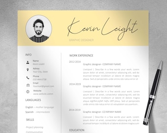 CV Template with Photo, Resume Template with Photo, CV Template Professional, CV Template for Word, Resume with Picture, Resume Template