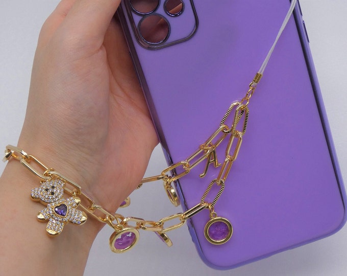 Evil Eye Phone Charm Personalized Phone Strap Pearl Phone Etsy